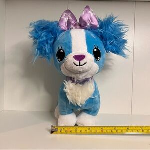 Wish Me Pets Light Up LED Plush Blue Puppy Dog Stuffed Animal Pal with Sound